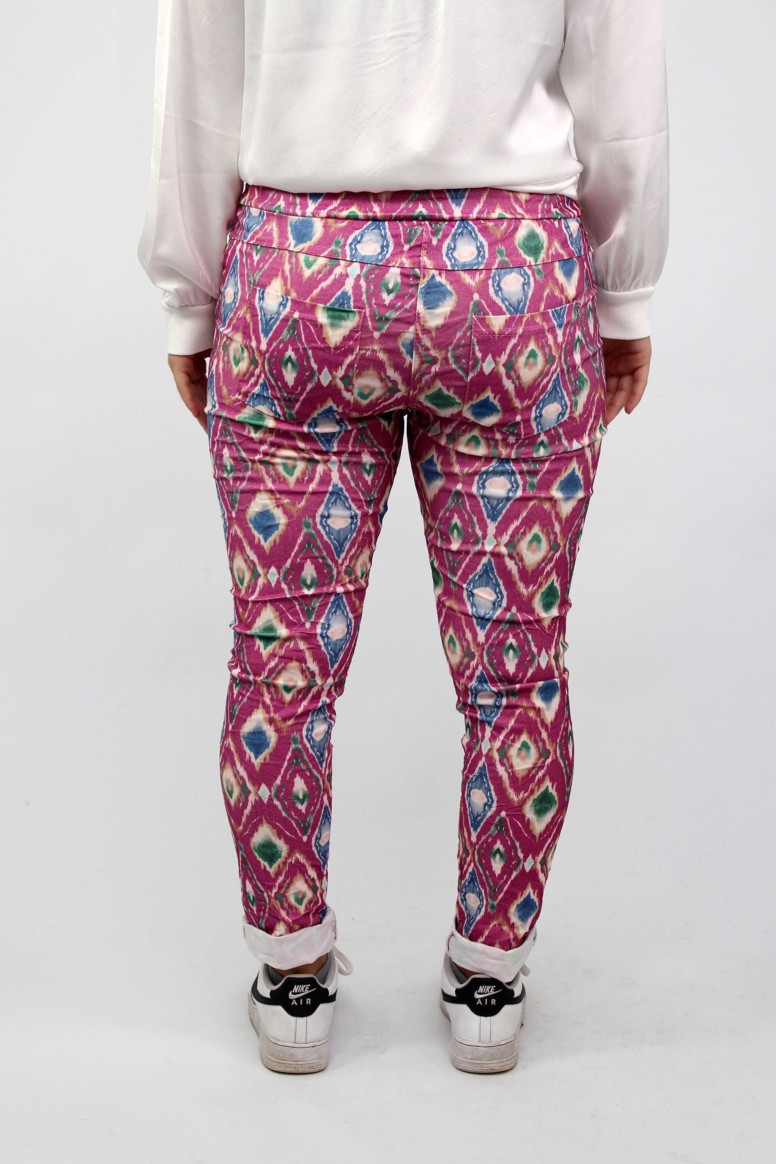 Hose "Jogger mit Print" - Beere