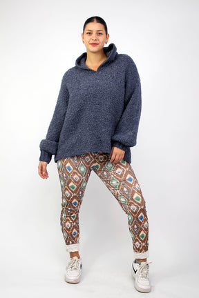 Hose "Jogger mit Print" - Blau