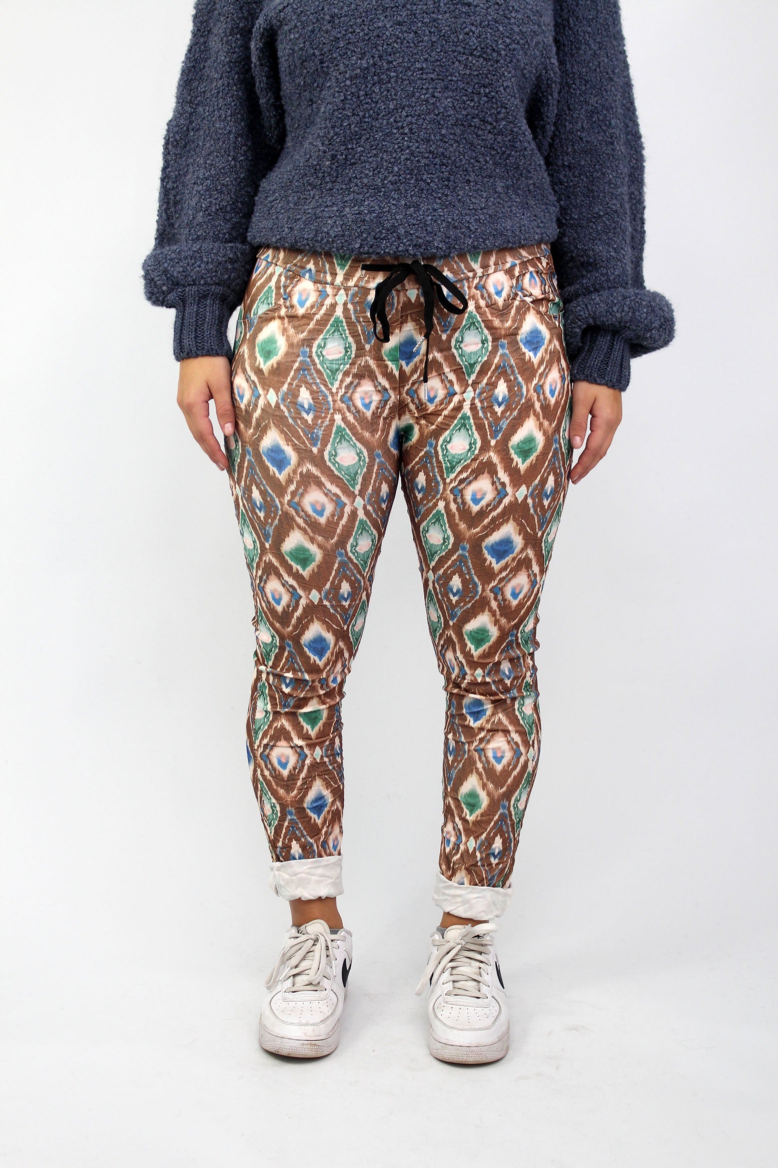 Hose "Jogger mit Print" - Blau