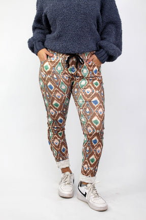 Hose "Jogger mit Print" - Blau