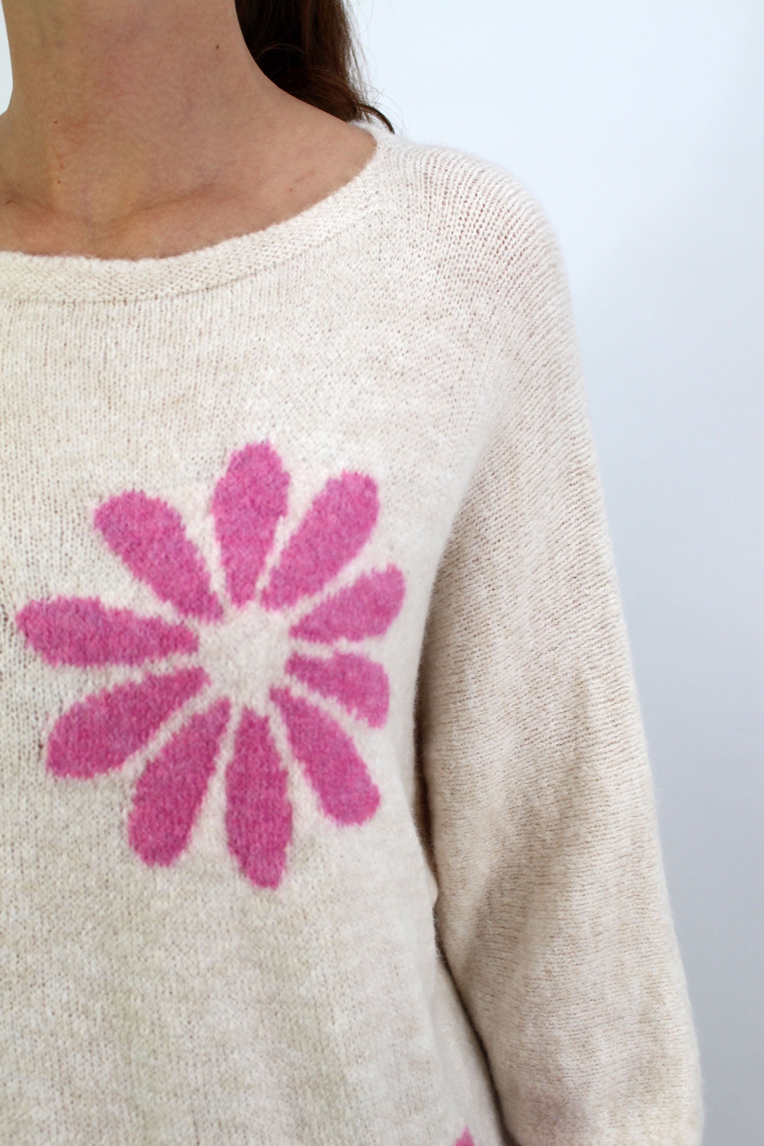 Pullover "Flower" - Beige