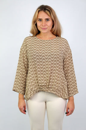 Bluse Exklusiv - Beige