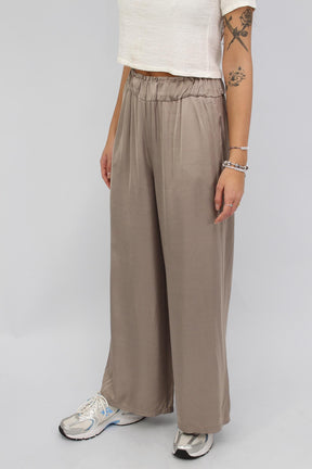 ST Selected Touch - Seiden-Hose Taupe