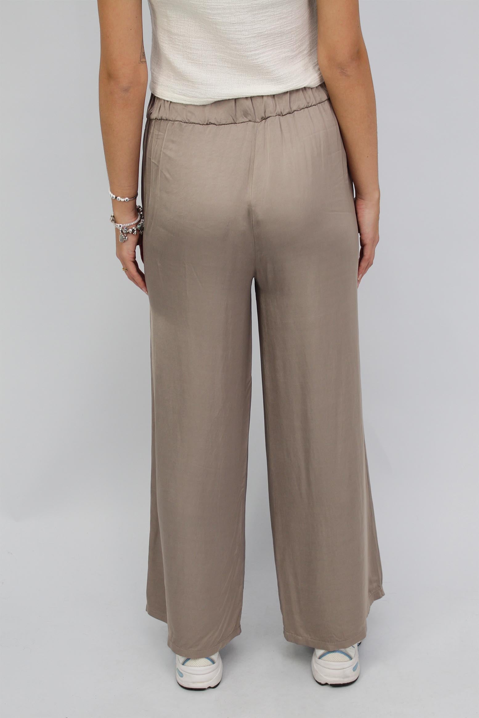 ST Selected Touch - Seiden-Hose Taupe