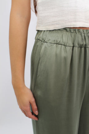 Seiden-Hose Khaki