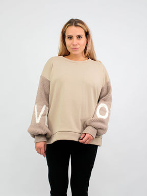 Pullover "Love" - Beige