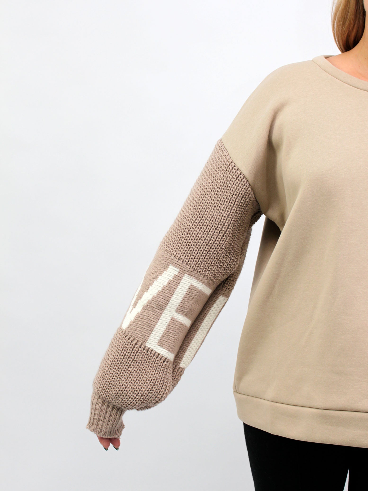 Pullover "Love" - Beige